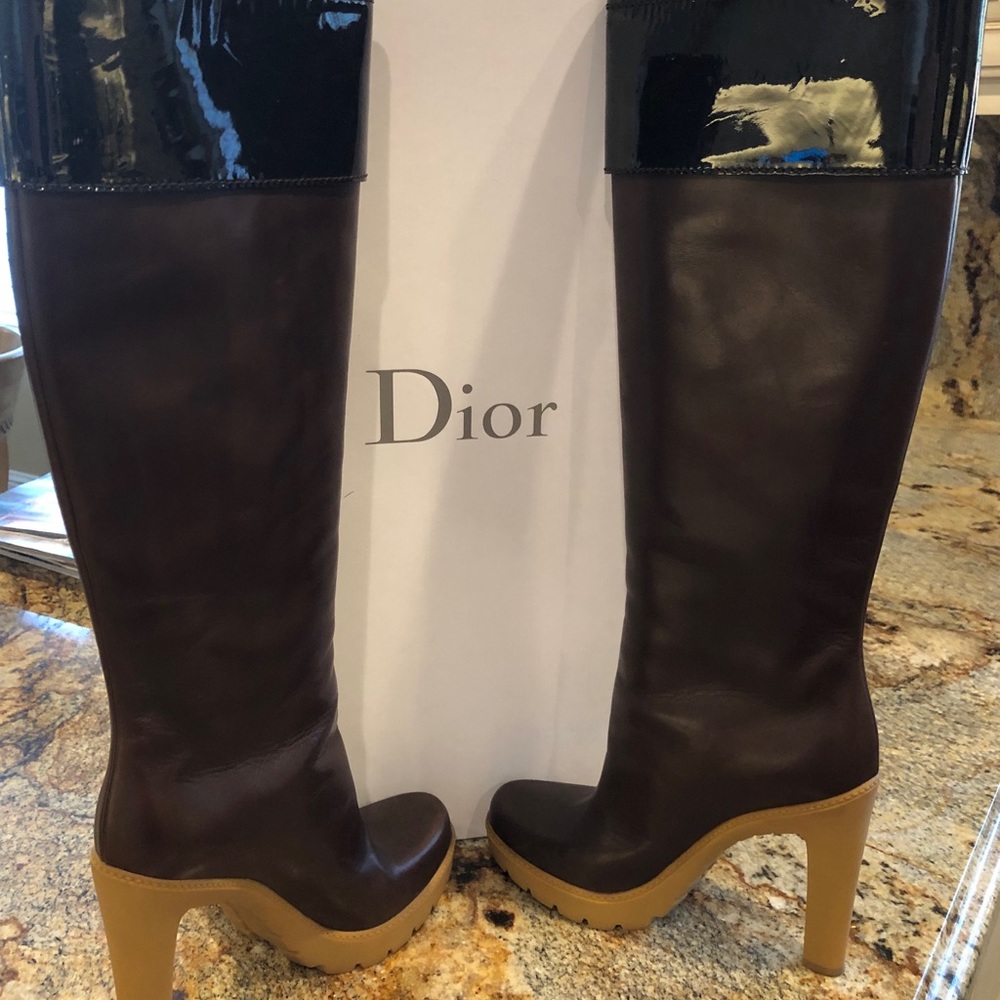 Christian Dior initiales boot espresso size 38.5 - Picture 3 of 5
